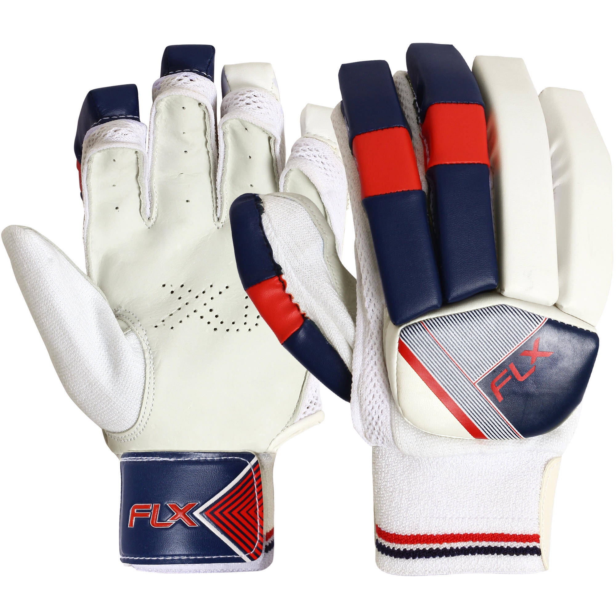MEN'S SAFETY TESTED IMPACT PROTECTION CRICKET BATTING GLOVES GL100, RH RED -  2