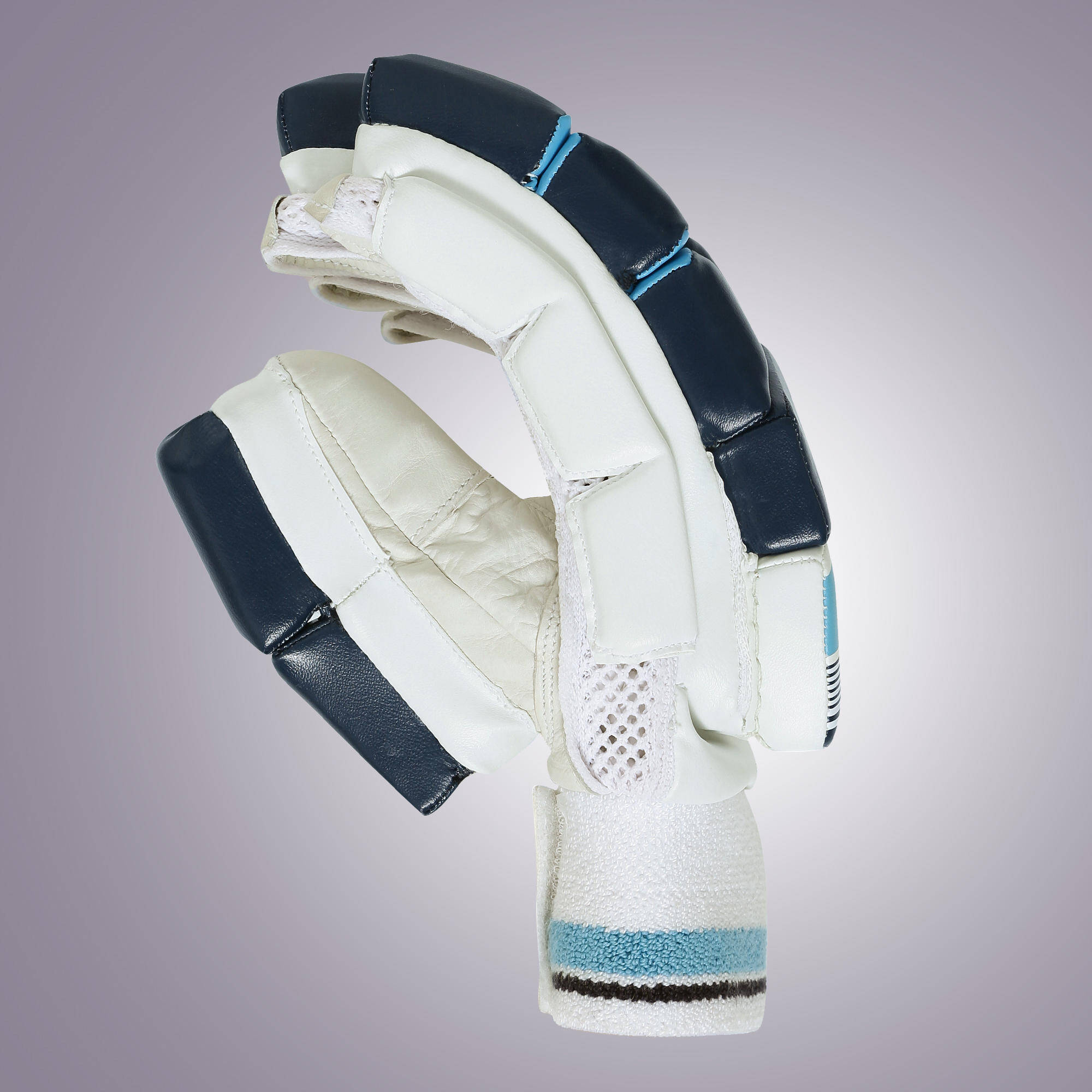 MEN'S SAFETY TESTED, IMPACT PROTECTION CRICKET BATTING GLOVES RH GL500, TURQUOIS -  3