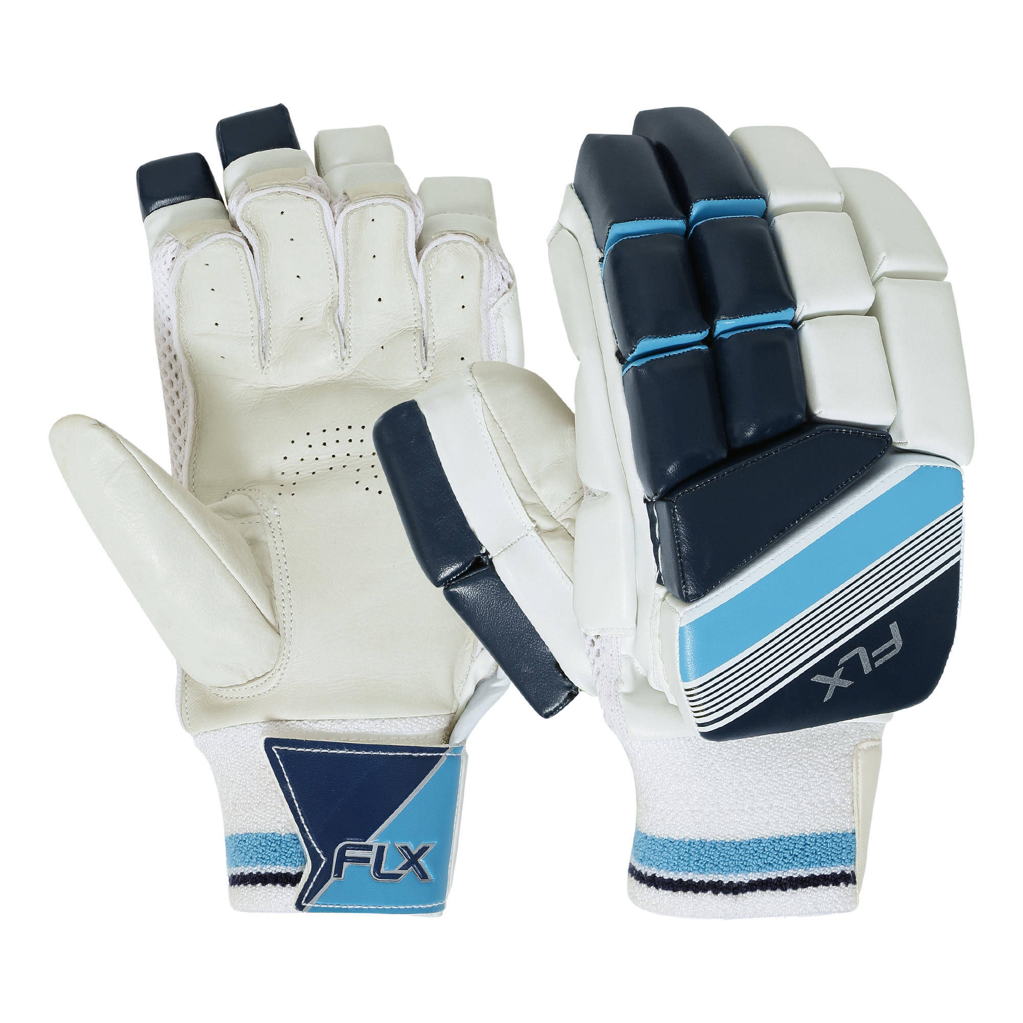 MEN'S SAFETY TESTED, IMPACT PROTECTION CRICKET BATTING GLOVES RH GL500, TURQUOIS -  2