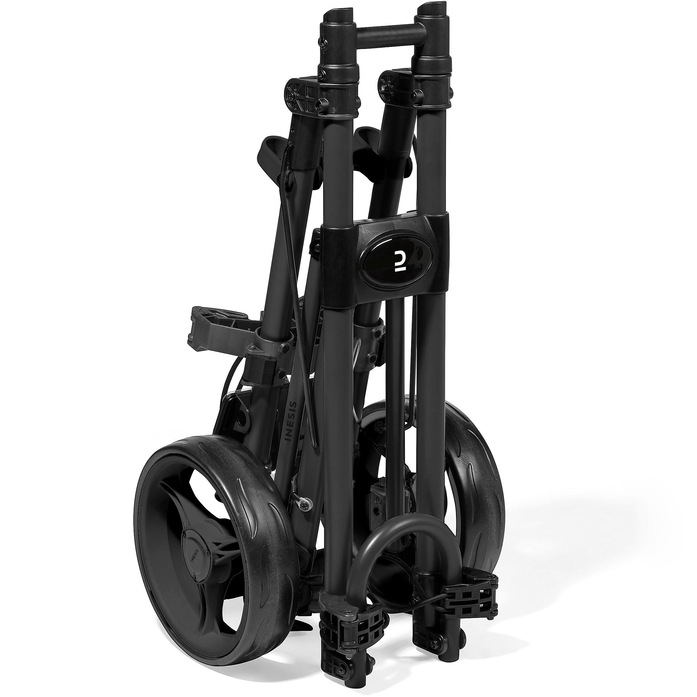 Chariot de golf compact à 2 roues – noir - INESIS