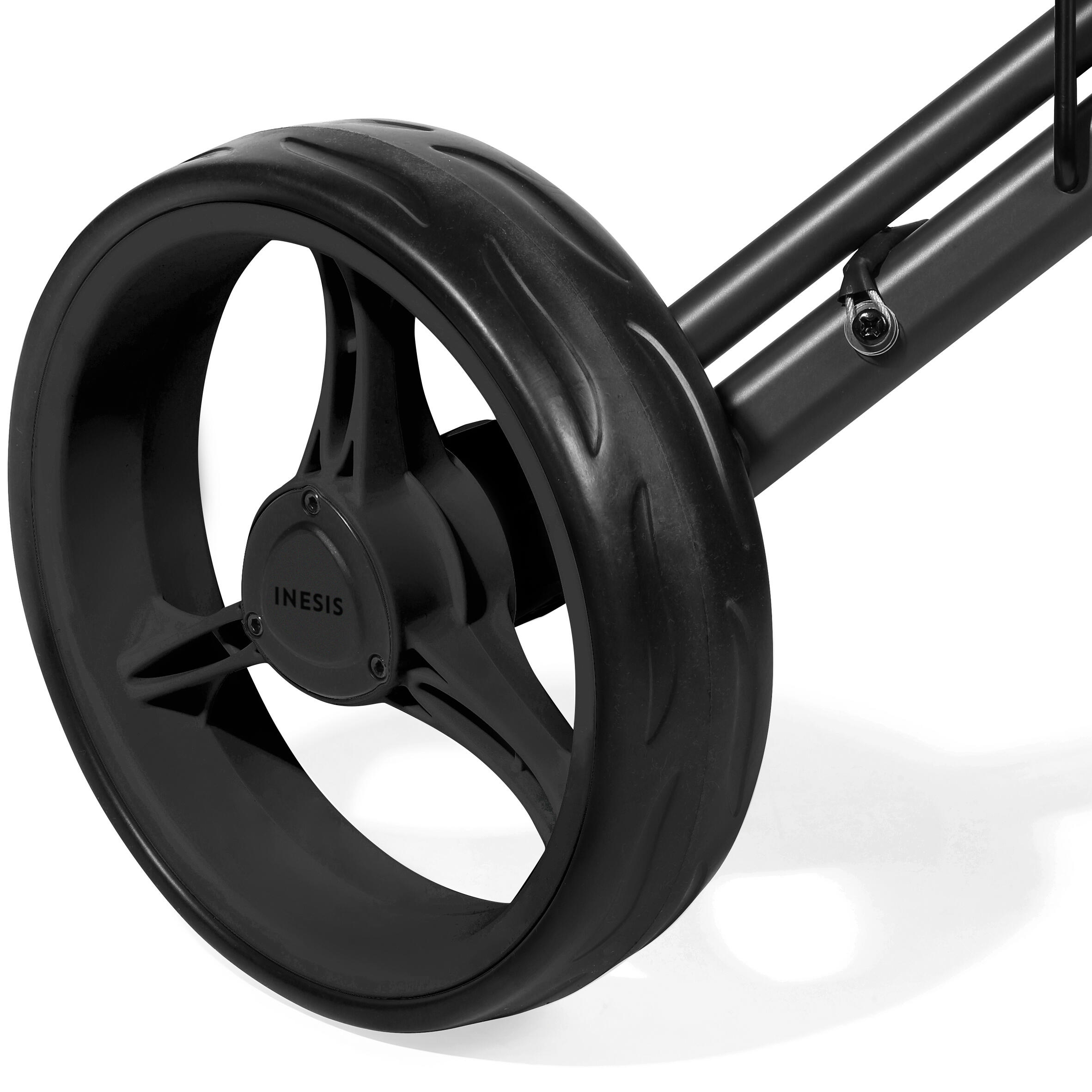 Chariot de golf compact à 2 roues – noir - INESIS