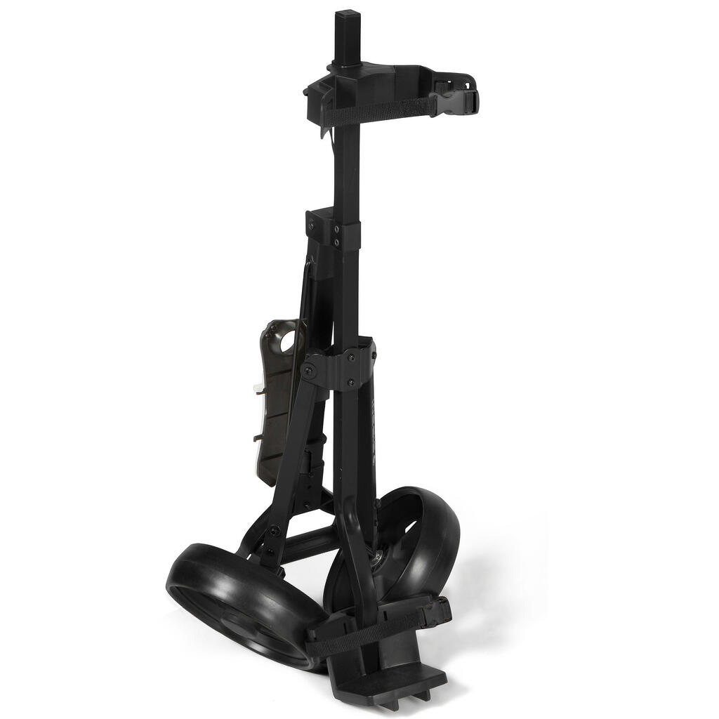 Carrito de golf plegable 2 ruedas - Inesis 100 negro