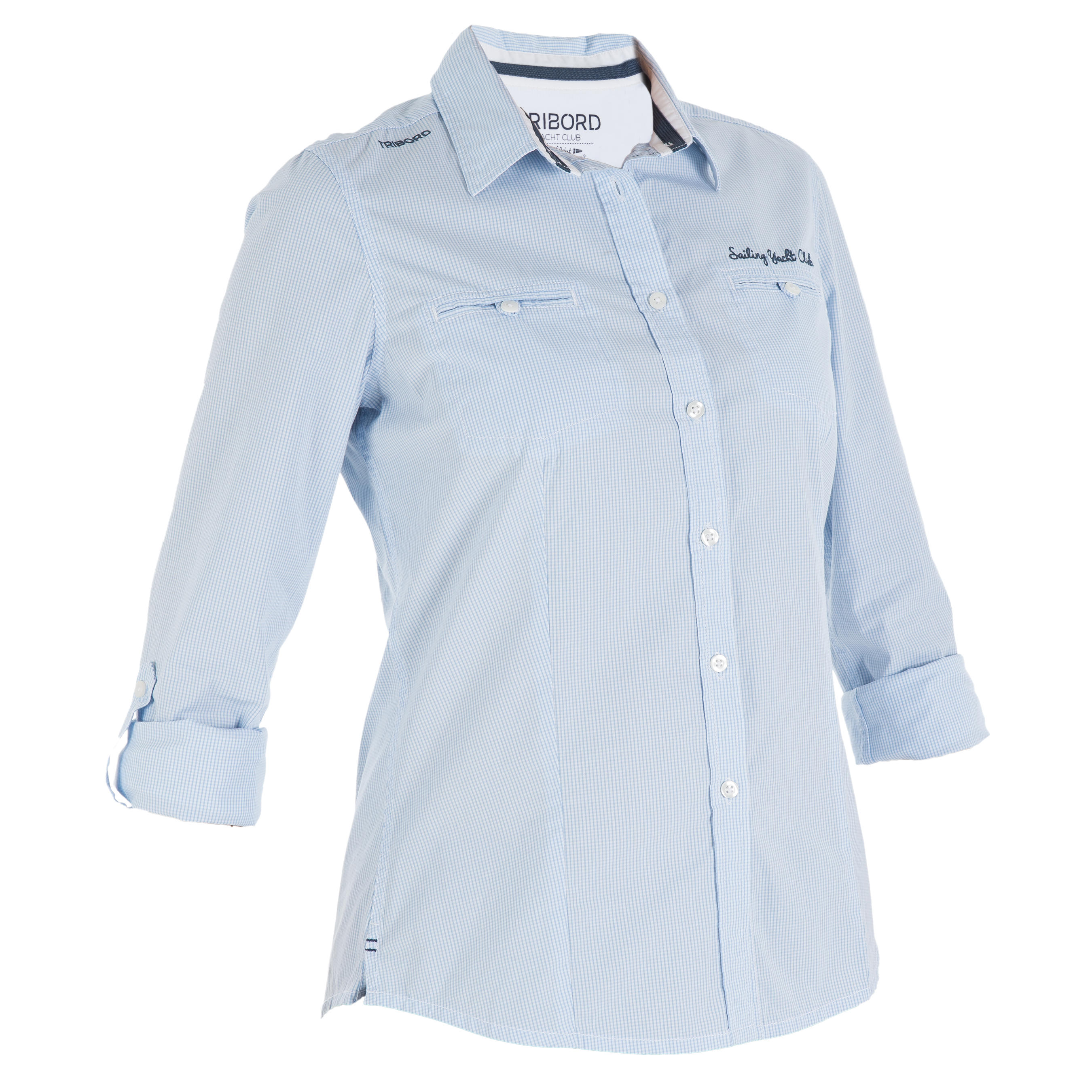 100 Women's Sailing Shirt - Blue 2/8