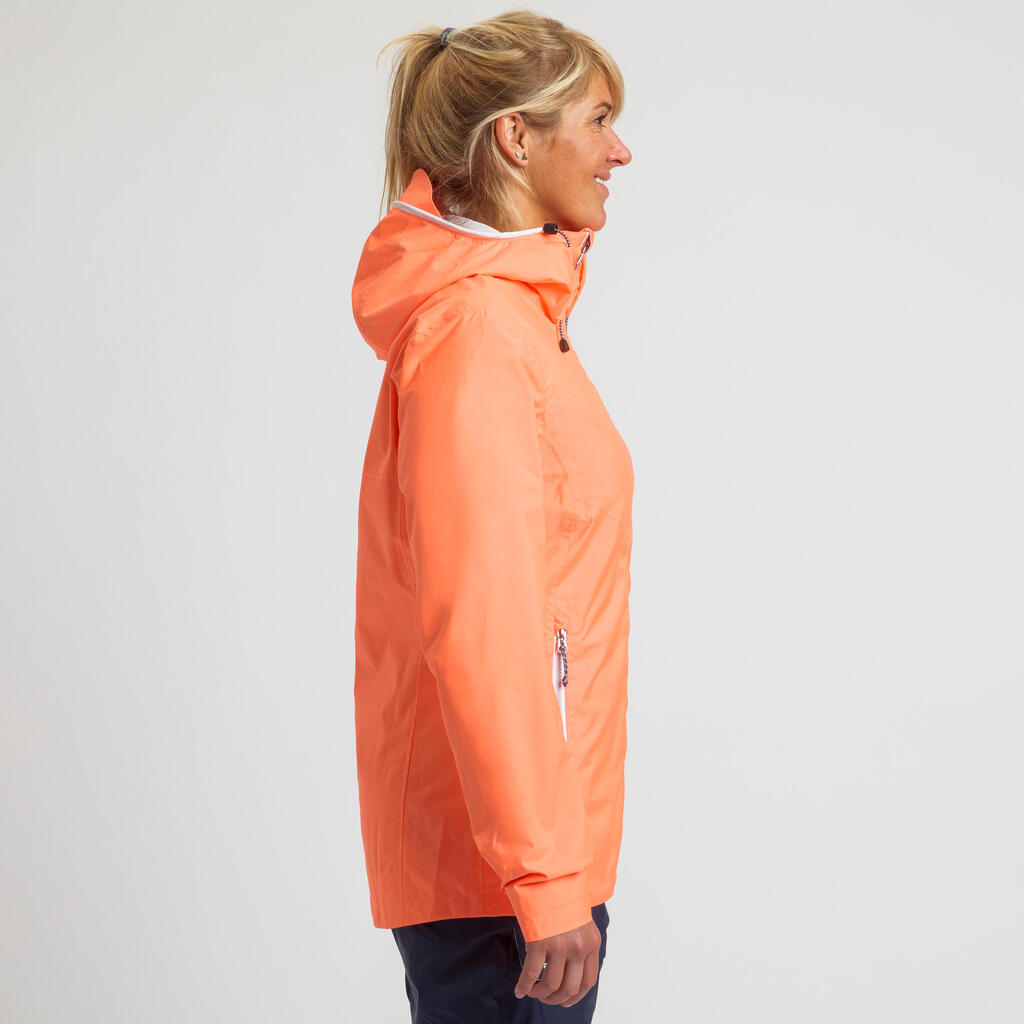 Regenjacke Segeln Damen wasserdicht 100 ocker