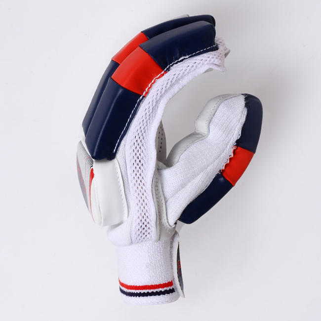KID'S SAFETY TESTED IMPACT PROTECTION CRICKET BATTING GLOVES GL100, LH RED