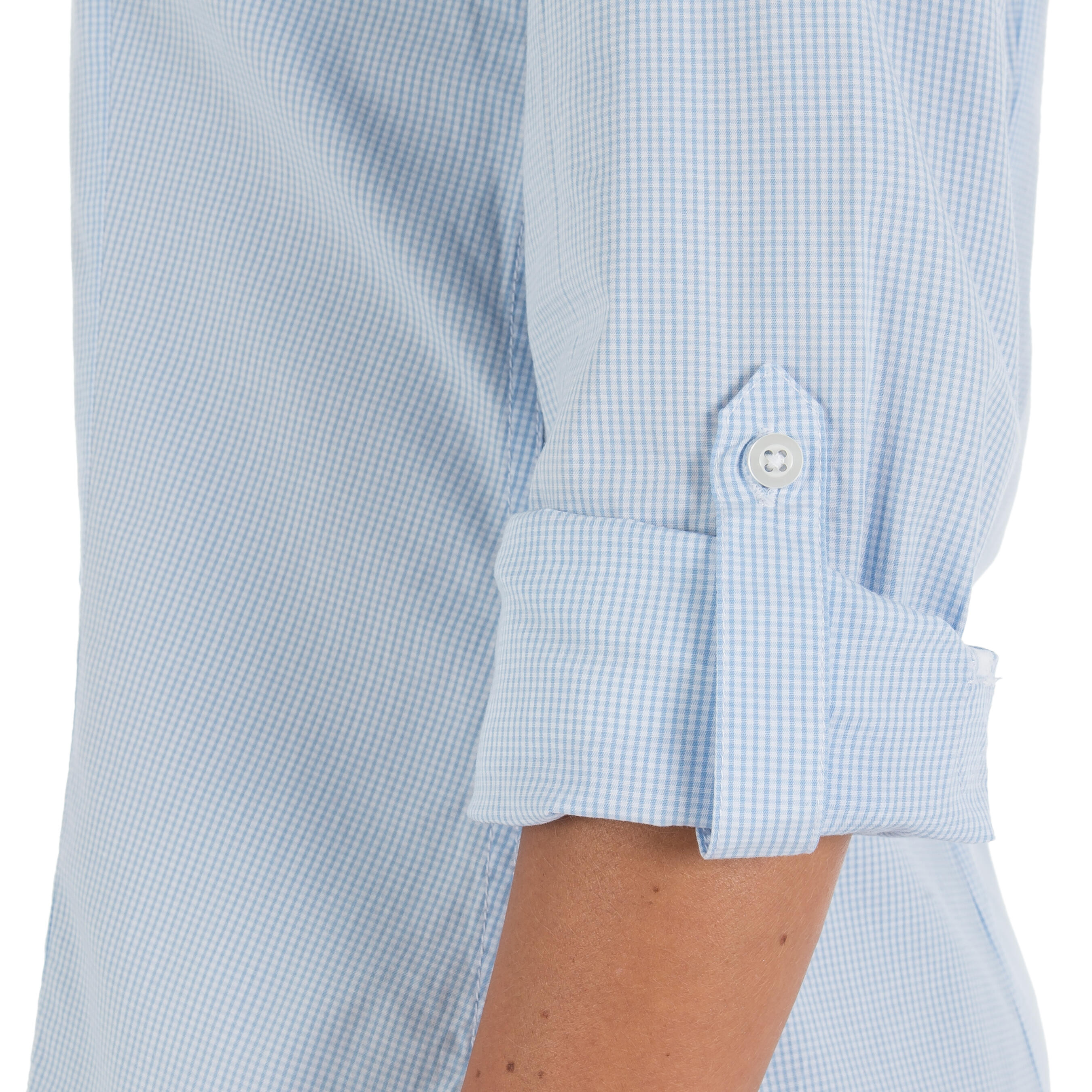 100 Women's Sailing Shirt - Blue 5/8