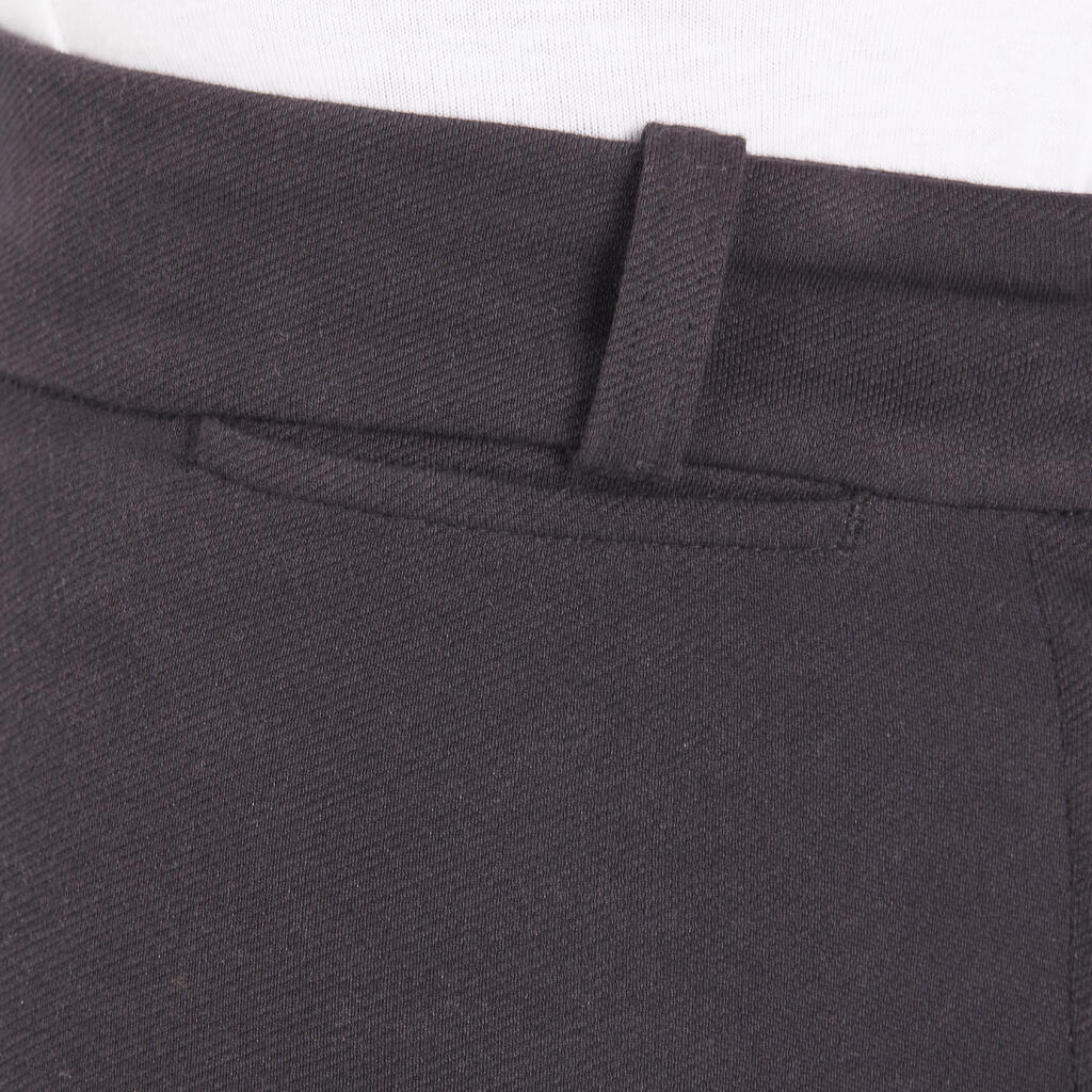 Pantalón Badanas Equitación Niños 180 Fullseat Negro y Gris