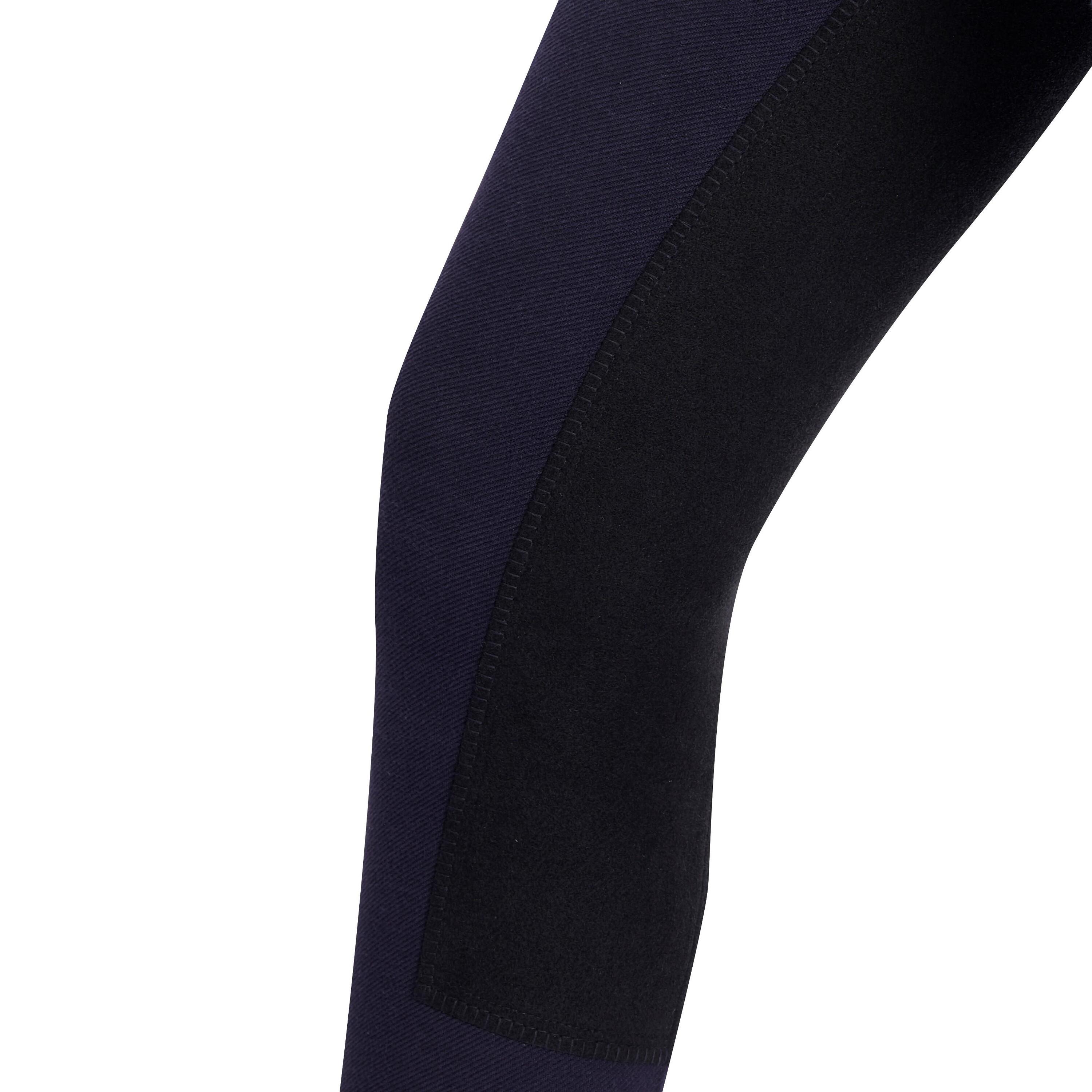 180 Kids' Full Seat Horse Riding Jodhpurs - Navy 10/13
