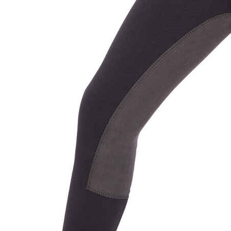 Kids' Full Seat Horse Riding Jodhpurs 180 - Black