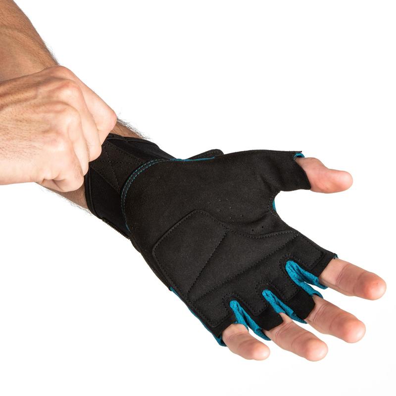 Rkavici Za Fitnes 500 Tyurkoazeni Domyos By Decathlon