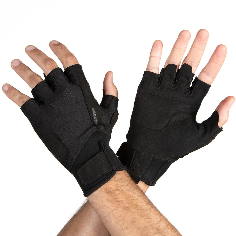 Handschoenen voor krachttraining 500 zwart