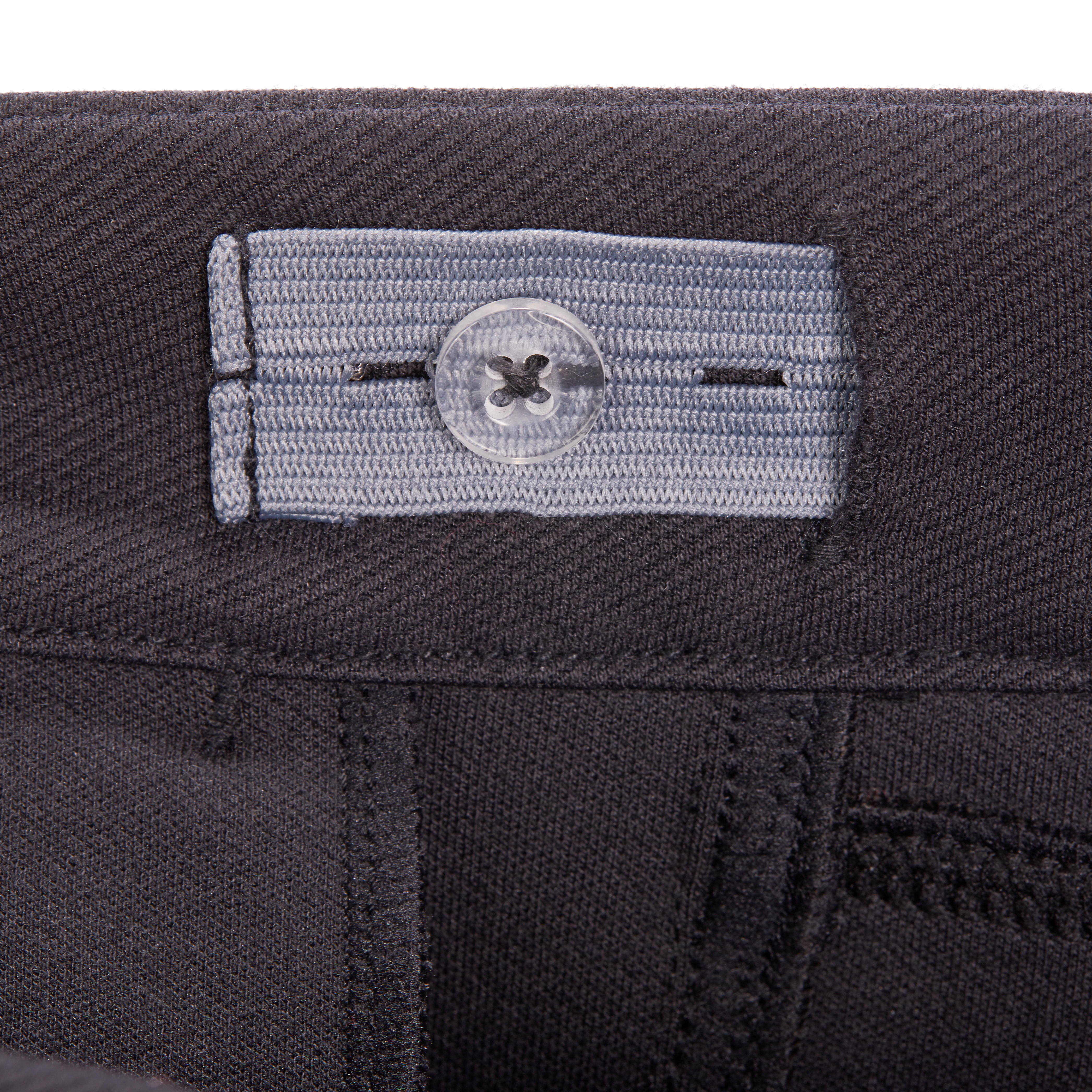 Бриджи детские с полной замшевой леей 180 FULLSEAT черные FOUGANZA