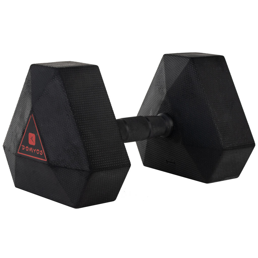 Domyos Weight Training Hex Dumbbell, 50 lbs