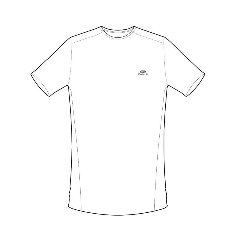 Laufshirt kurzarm Herren atmungsaktiv - KIPRUN 100 Dry weiss 