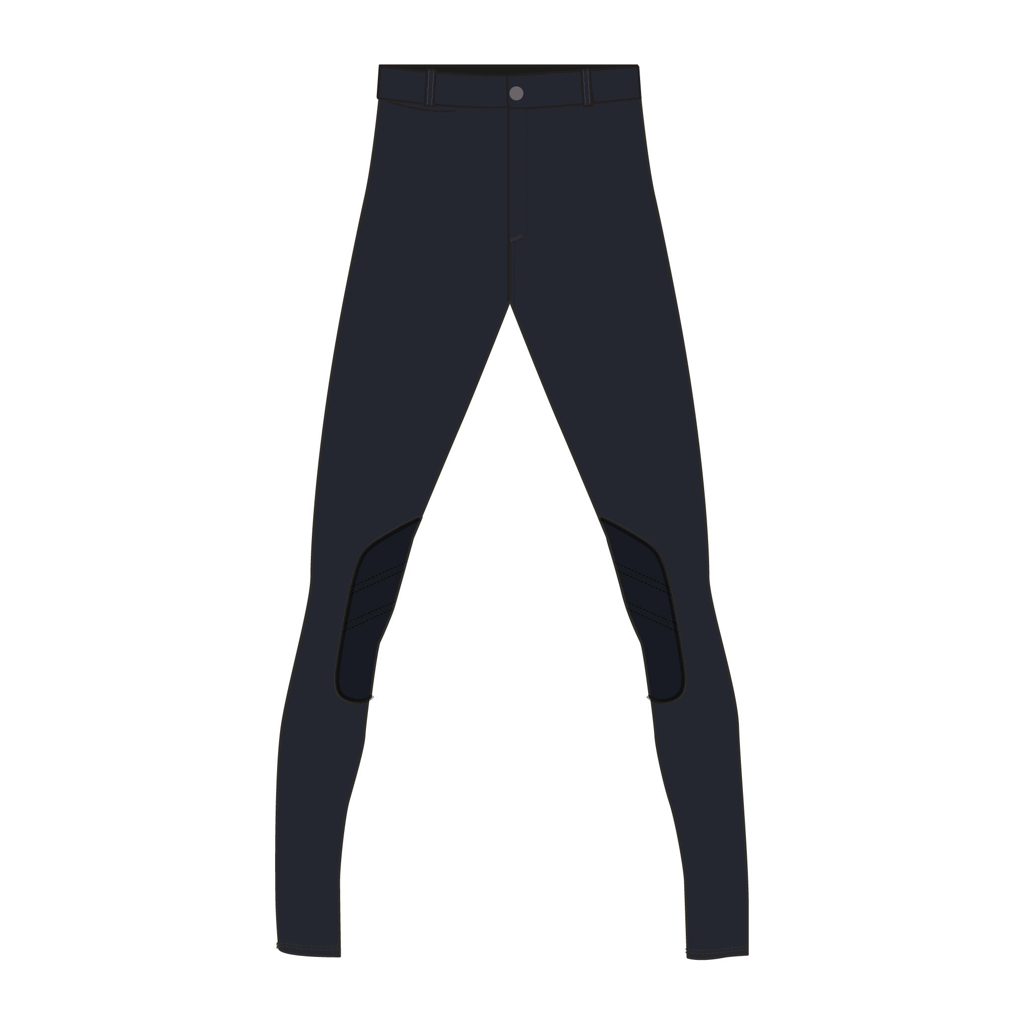 Image of Kids' Horse Riding Suede Patch Jodhpurs 140 - Navy