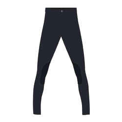 Kids' Horse Riding Suede Patch Jodhpurs 140 - Navy