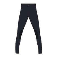 Kids' Horse Riding Suede Patch Jodhpurs 140 - Navy