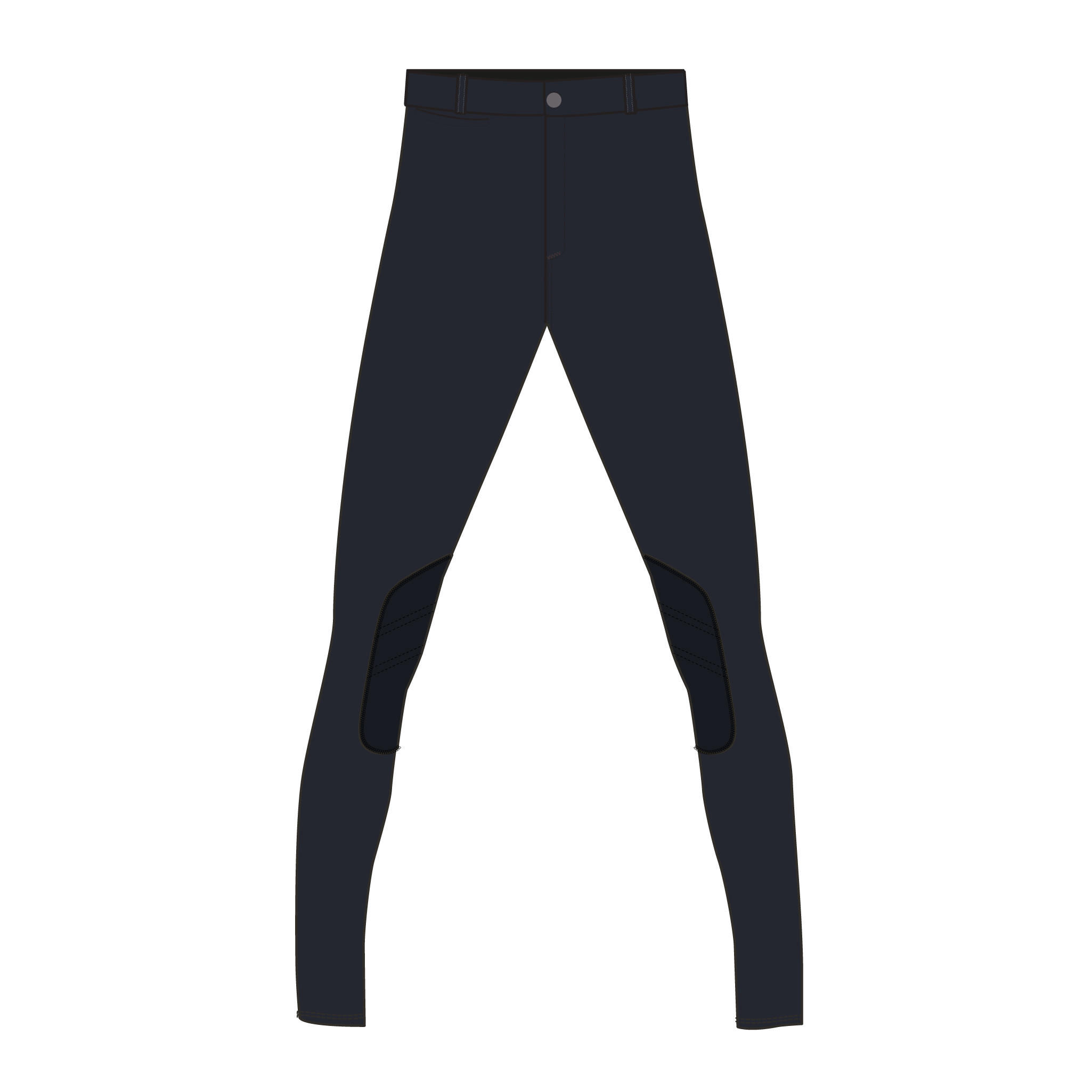 FOUGANZA Kids' Horse Riding Suede Patch Jodhpurs 140 - Navy