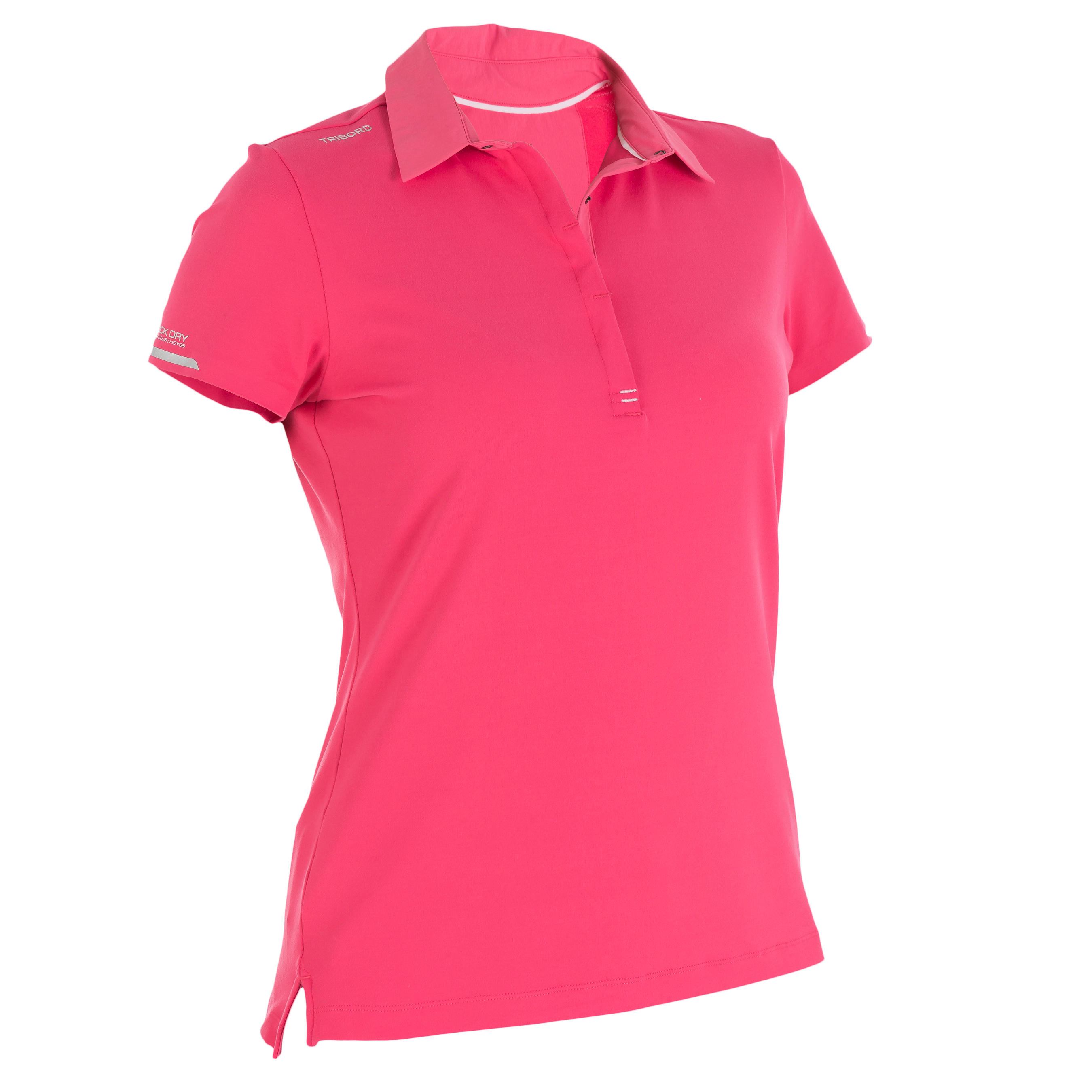 TRIBORD Women's Race short-sleeved sailing polo shirt pink