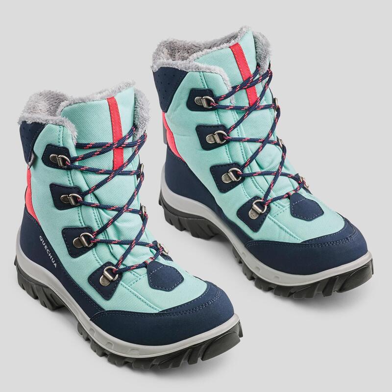 Botas de nieve y apreski impermeables Niños 30-38 Quechua SH500 Warm azul