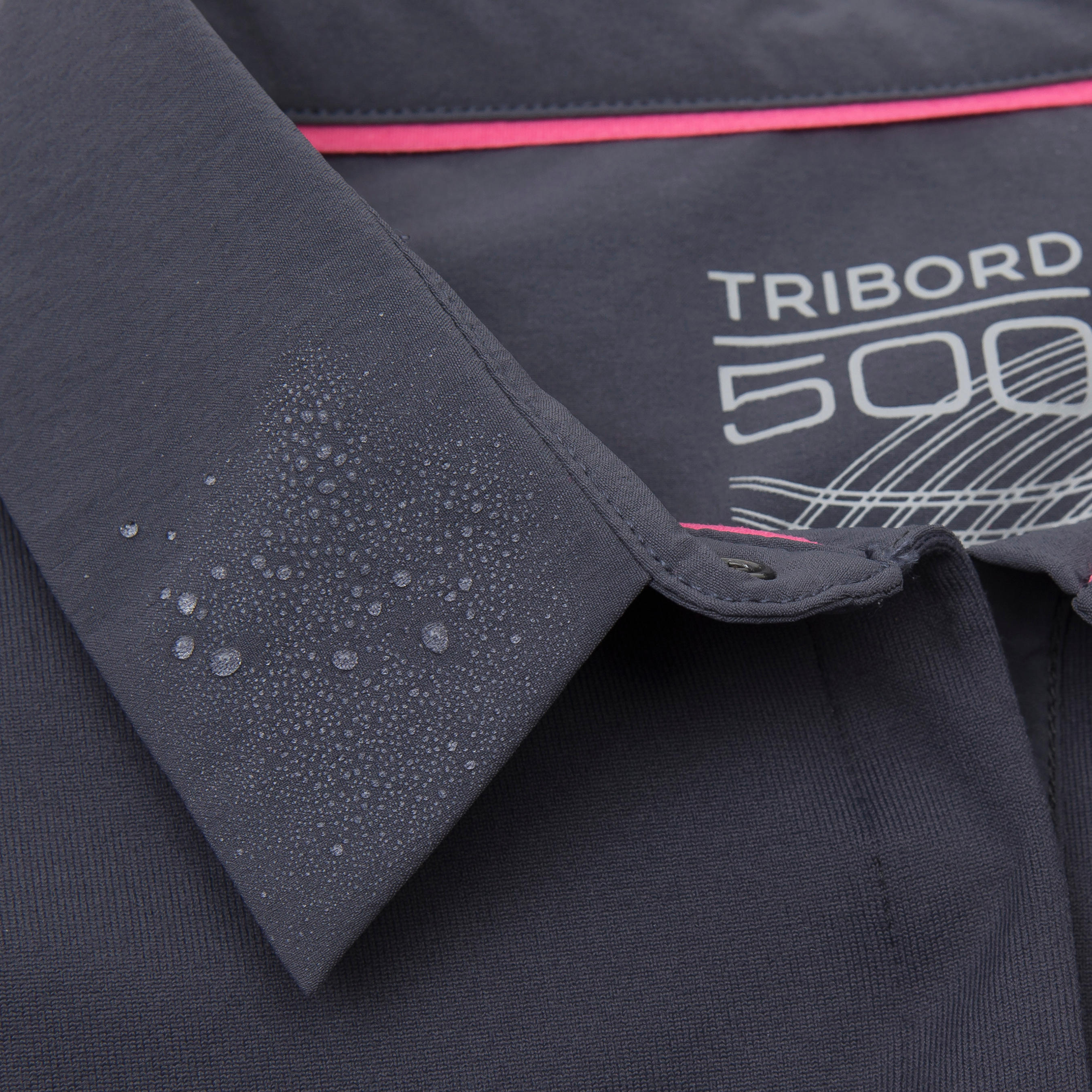 Women’s Race short-sleeved sailing polo shirt dark grey 4/9