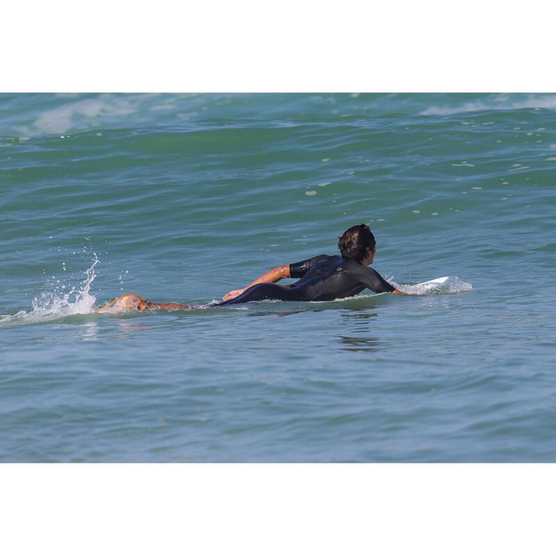 Surfwetsuit voor heren met korte mouwen zonder rits shorty 900 neopreen zwart