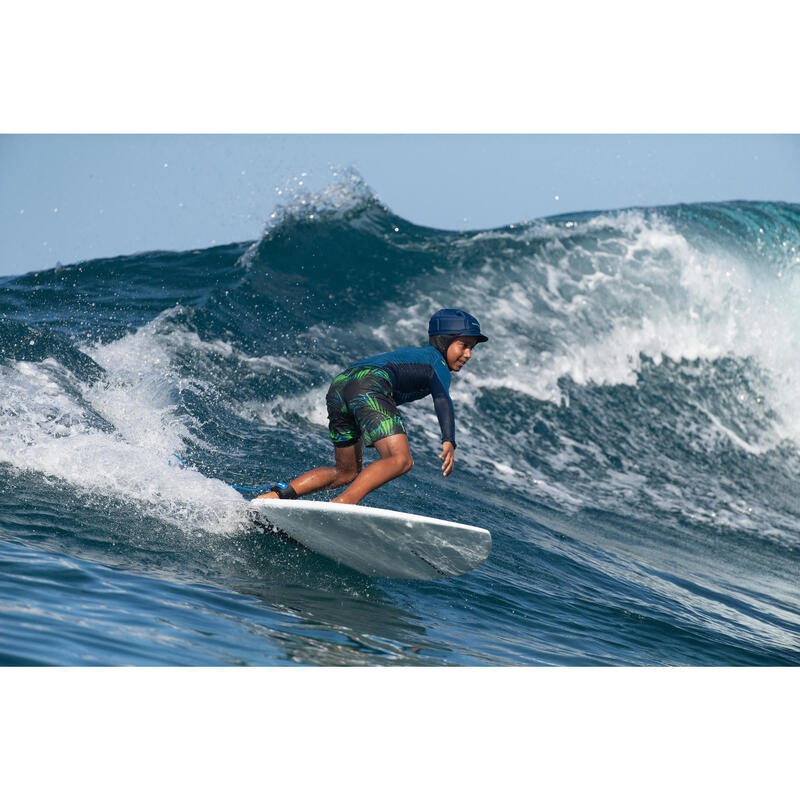 Surf Boardshort long 900 Tween Neon Palme Green