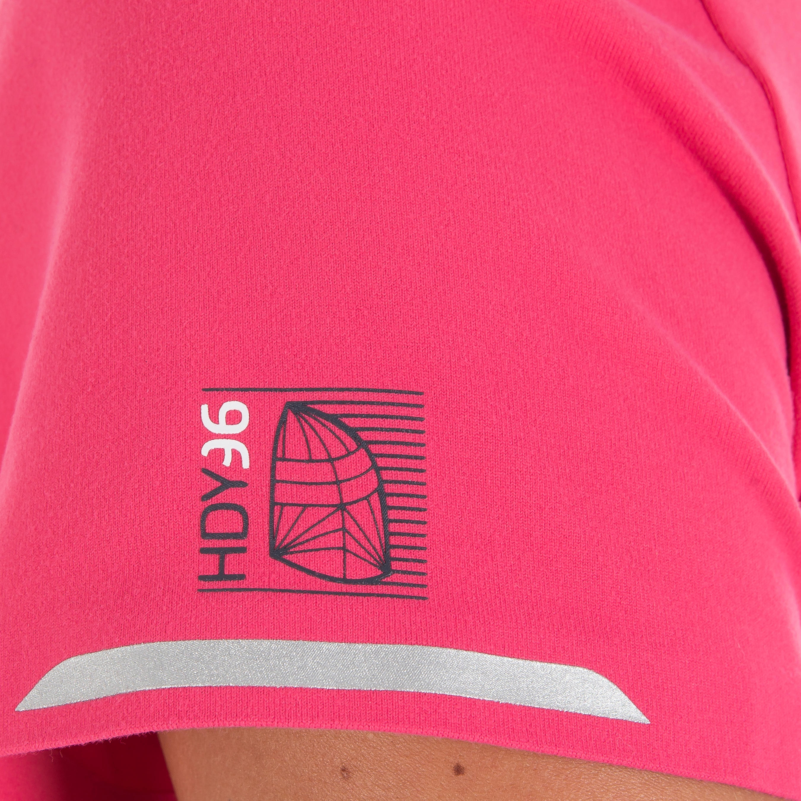 Women's Race short-sleeved sailing polo shirt pink 5/8