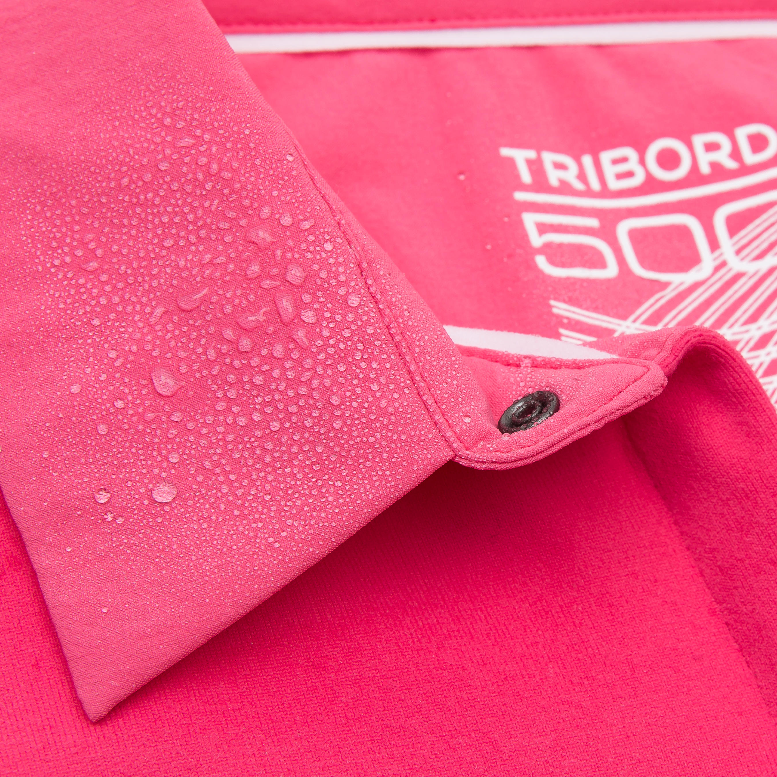 Women's Race short-sleeved sailing polo shirt pink 4/8