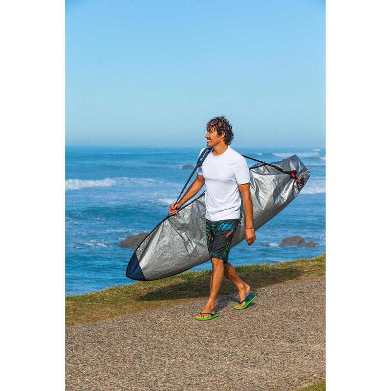 Aanpasbare boardbag voor surfboards van 7'3 tot 9'4 (221 tot 285 cm)