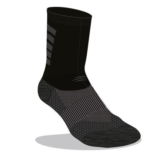 Merino Wool Under-Calf Running Socks Black