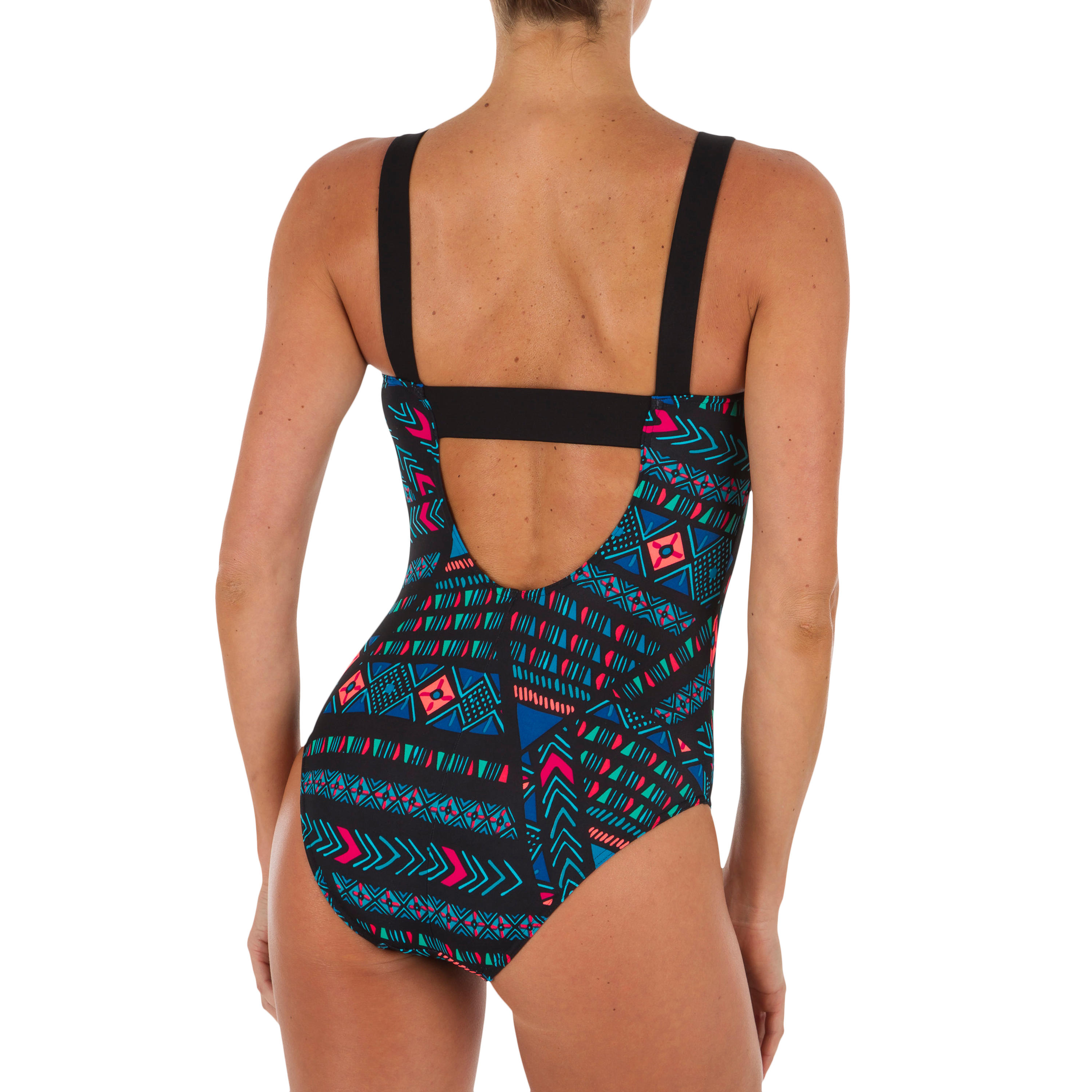 Vestido de baño enterizo Natación Taïs Afi Mujer Negro - Decathlon