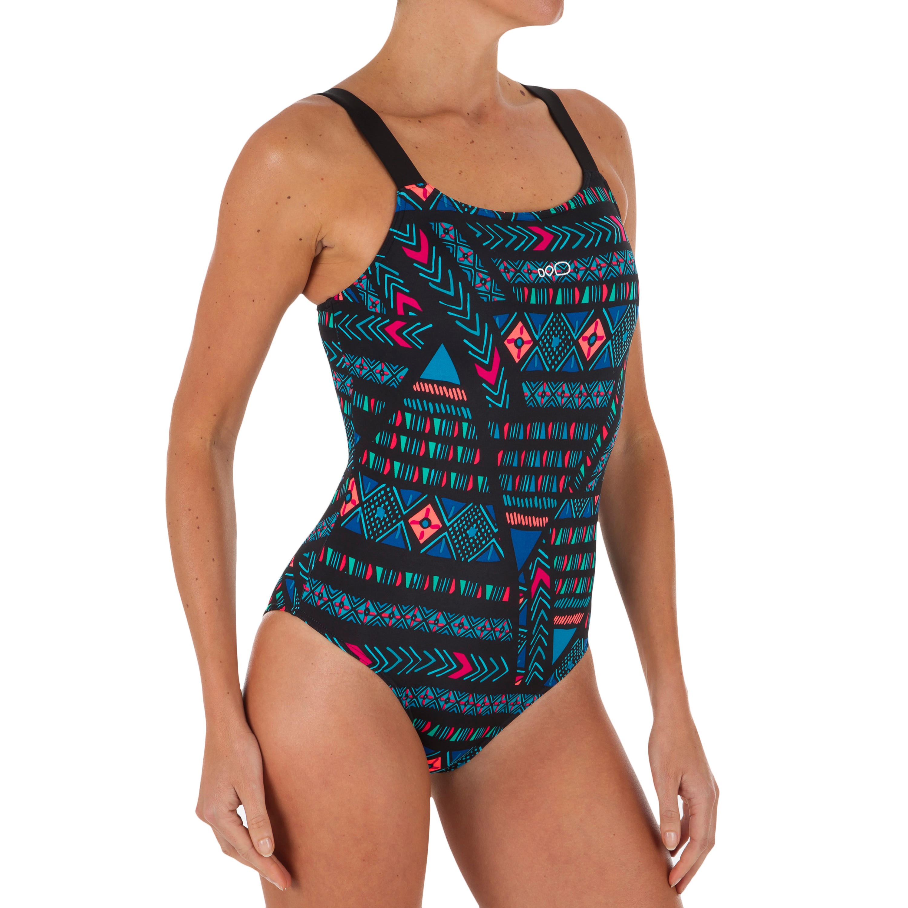 Traje de Baño de Natación Para Mujer Taïs Afi Negro - Decathlon