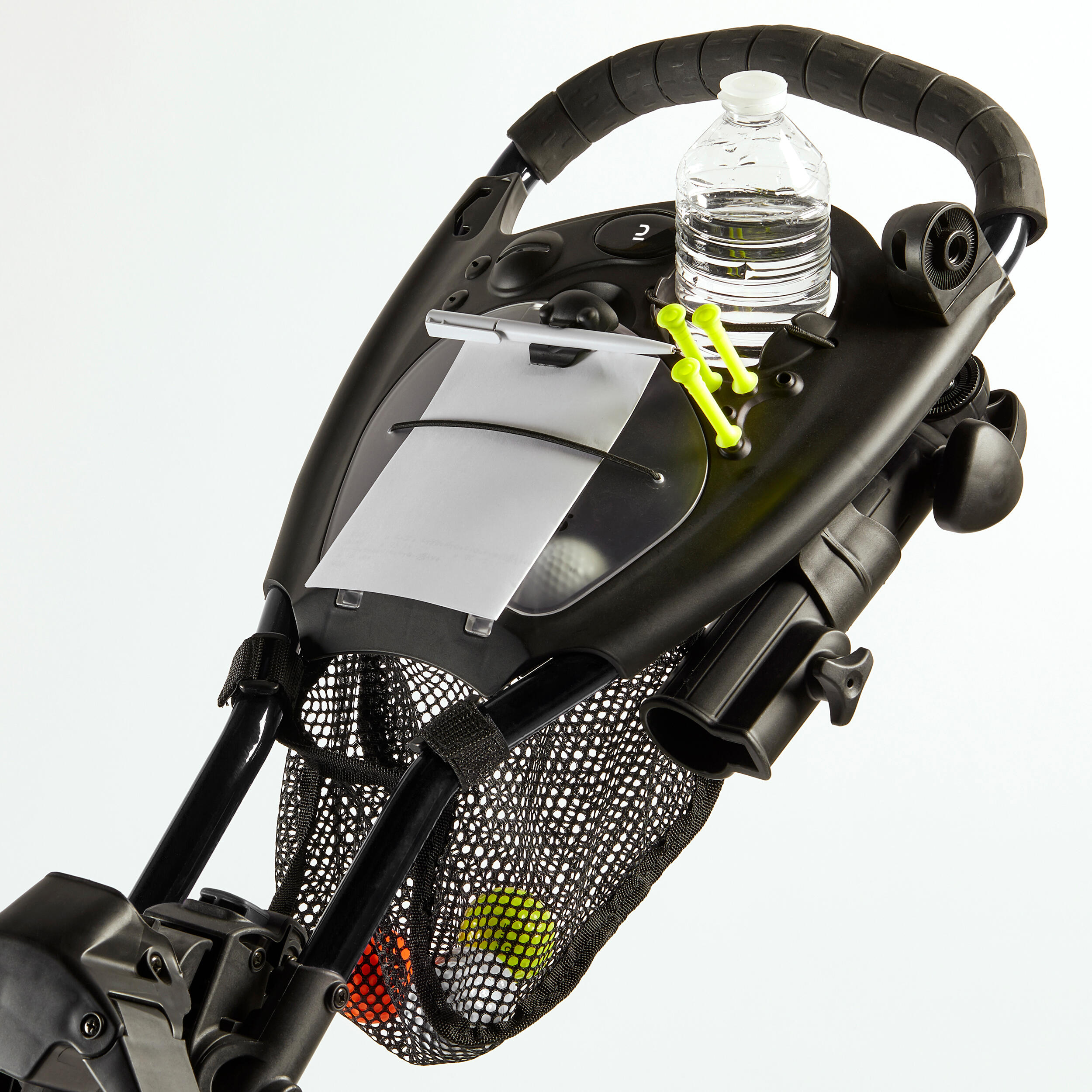 3-Wheel Compact Golf Trolley - Inesis 900 Black - INESIS