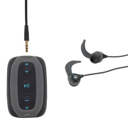 Črn in moder MP3-predvajalnik in slušalke SWIMMUSIC 100 V3