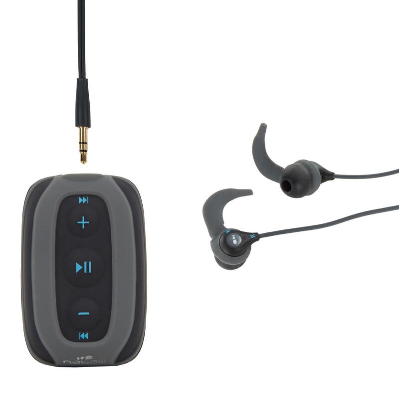 Szczelny odtwarzacz pływacki MP3 Nabaiji SwimMusic 100 V3 + słuchawki