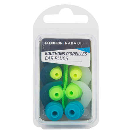 SET OF SWIMMING EARPLUGS SILICONE CONE SHAPE - 3 SIZES 