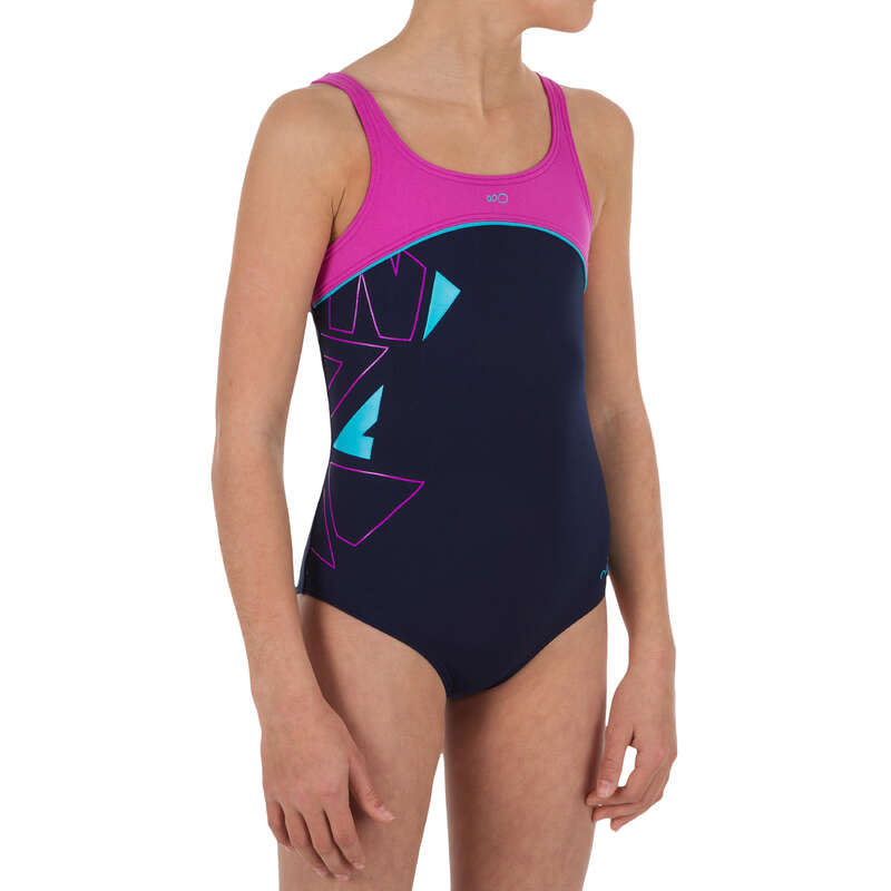 GIRL'S SWIMSUITS Swimming - Taïs Onepiece Swimsuit Purple NABAIJI - Swimming