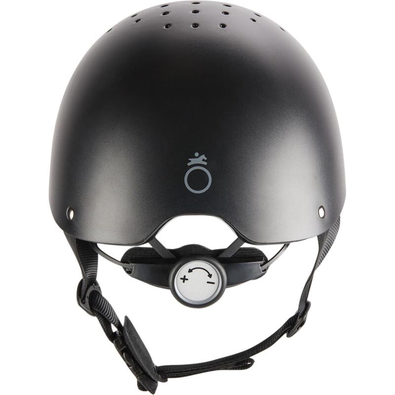 100 Horse Riding Helmet Black Fouganza Decathlon