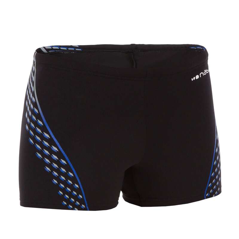 BOY'S SWIMSUITS Swimming - FIT BOY BOXERS BLACK TAB GREY NABAIJI - Swimwear