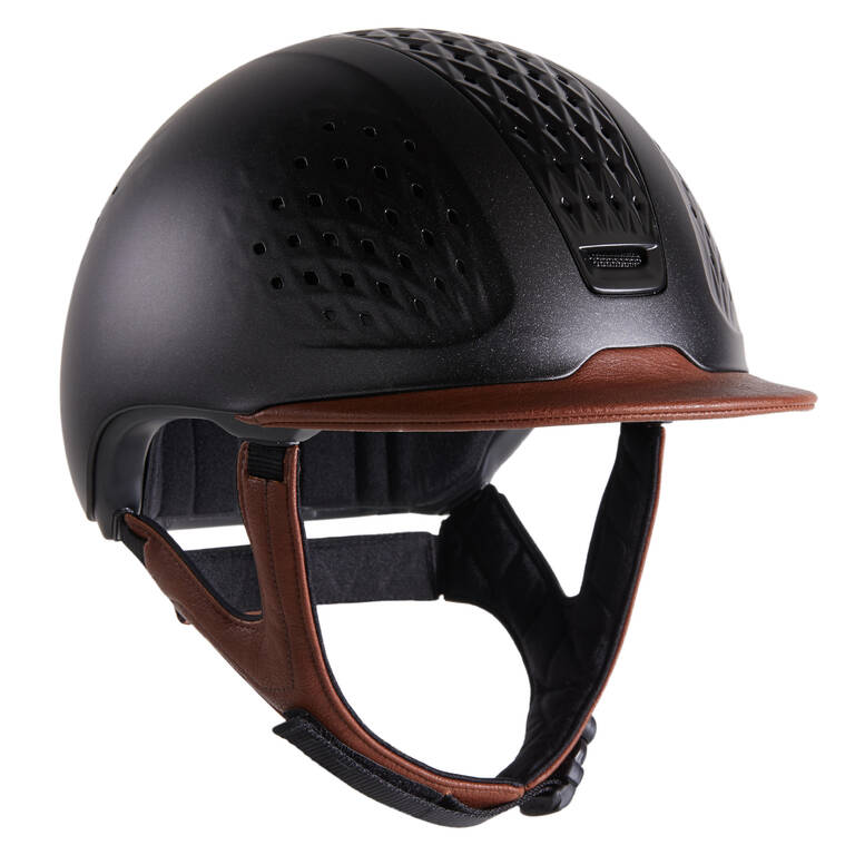 900 Horse Riding Helmet + Bag - Brown/Black