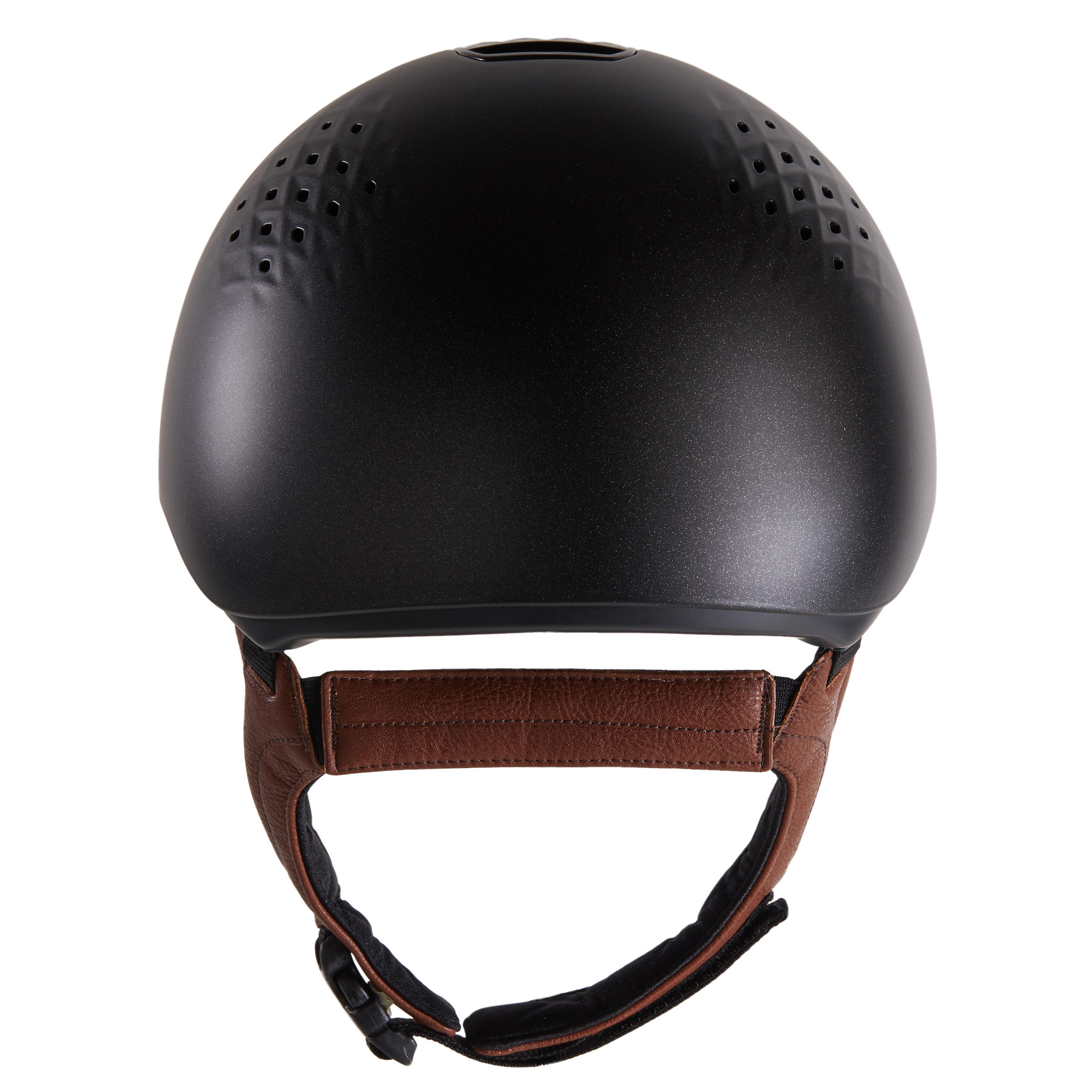 Casque équitation 900 marron/noir + sac - FOUGANZA