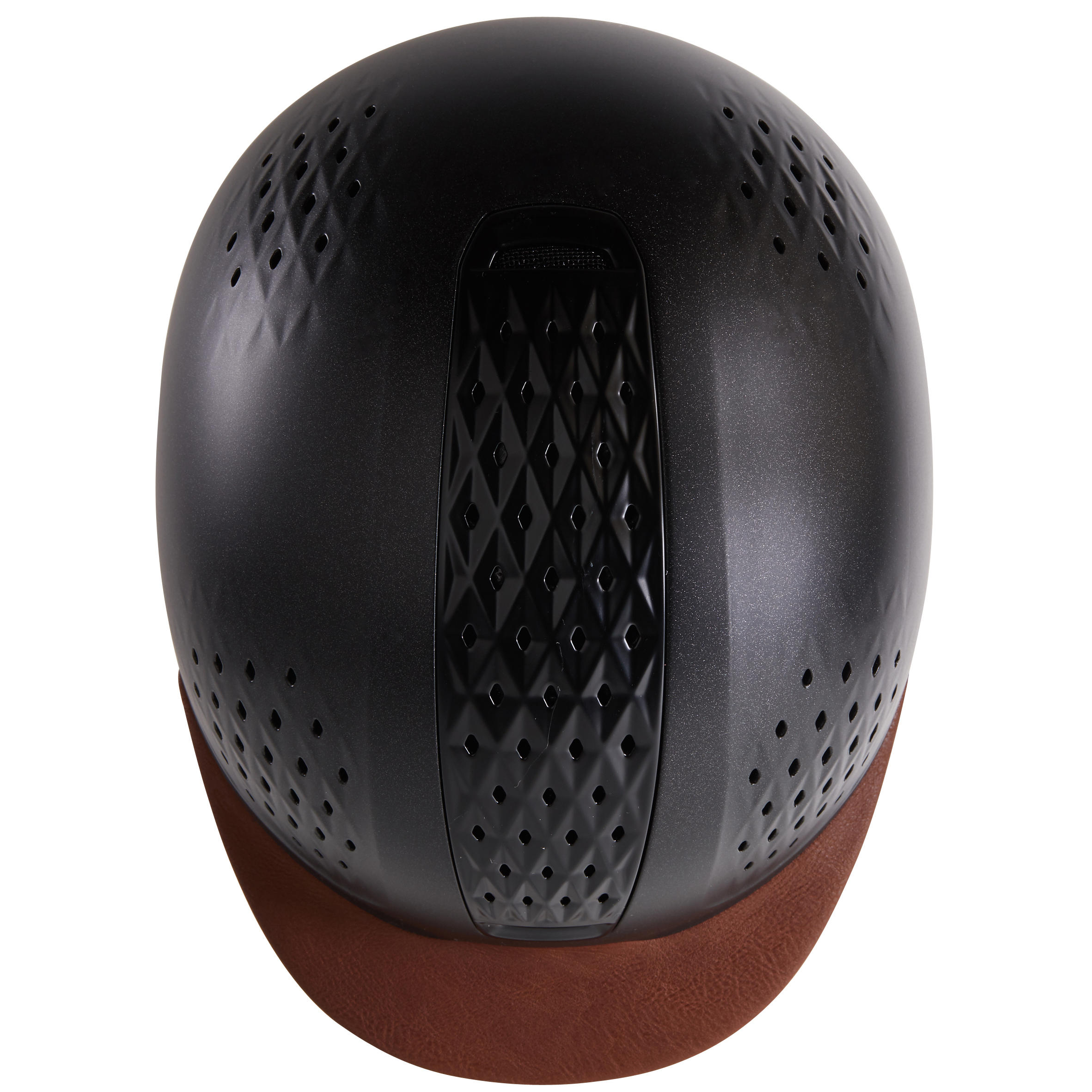 900 Horse Riding Helmet + Bag Brown/Black Brown‎, Black‎ Fouganza Decathlon