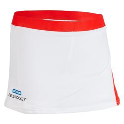 Jupe de hockey sur gazon fille FH500 rouge