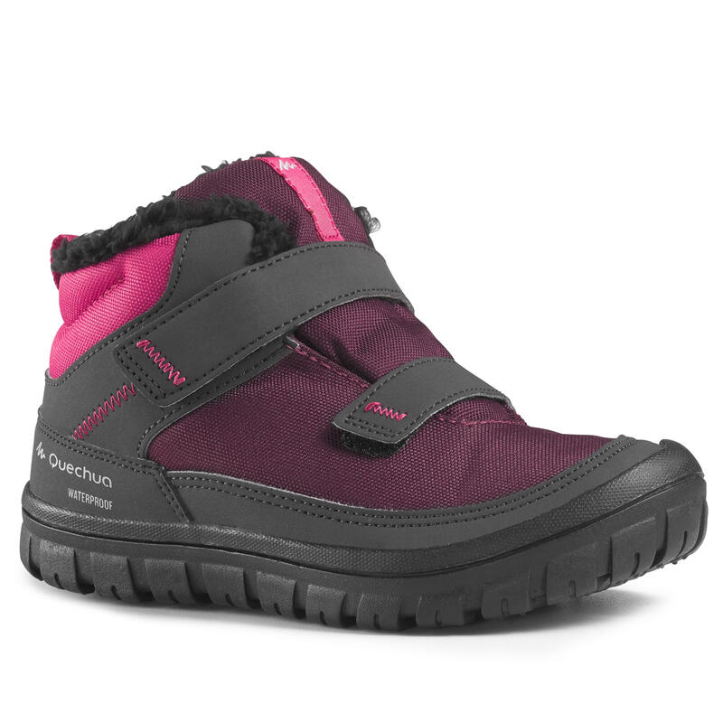 Child's Waterproof Walking Boots - Pink/Grey