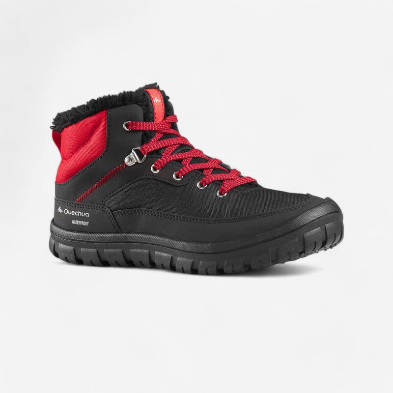 CHAUSSURES CHAUDES IMPERMÉABLES DE RANDONNÉE - SH100 WARM LACET- enfant 33 AU 38