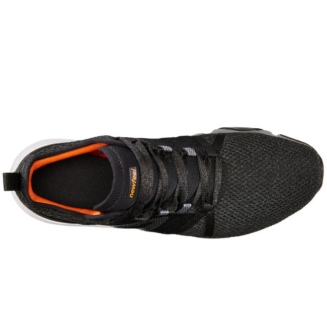 Buy Walking Shoes for Men PW 540 Online Black/OrangeDecathlon.in