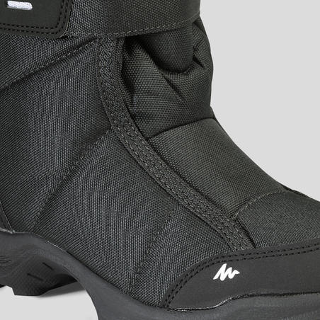 Čizme za planinarenje SH100 s čičak trakom dečje crne