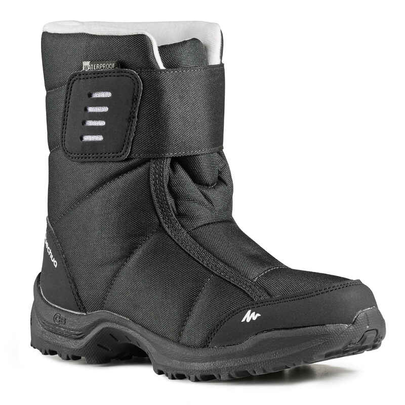 Schneestiefel Winterwandern SH100 X-Warm wasserdicht Kinder Gr. 24–38 schwarz Schneestiefel Winterwandern SH100 X-Warm wasserdicht Kinder Gr. 24–38 schwarz