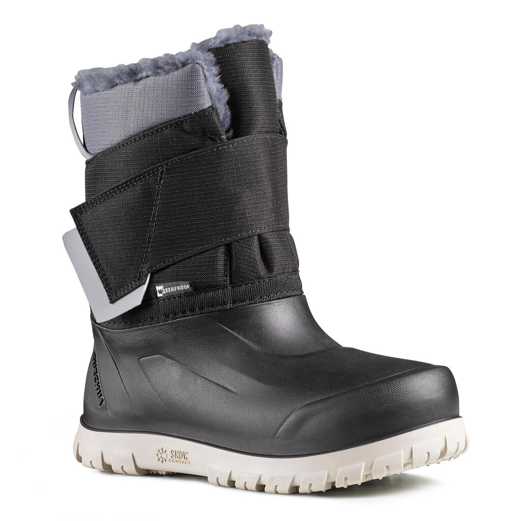 Schneestiefel SH500 X-Warm Wasserdicht Kinder schwarz